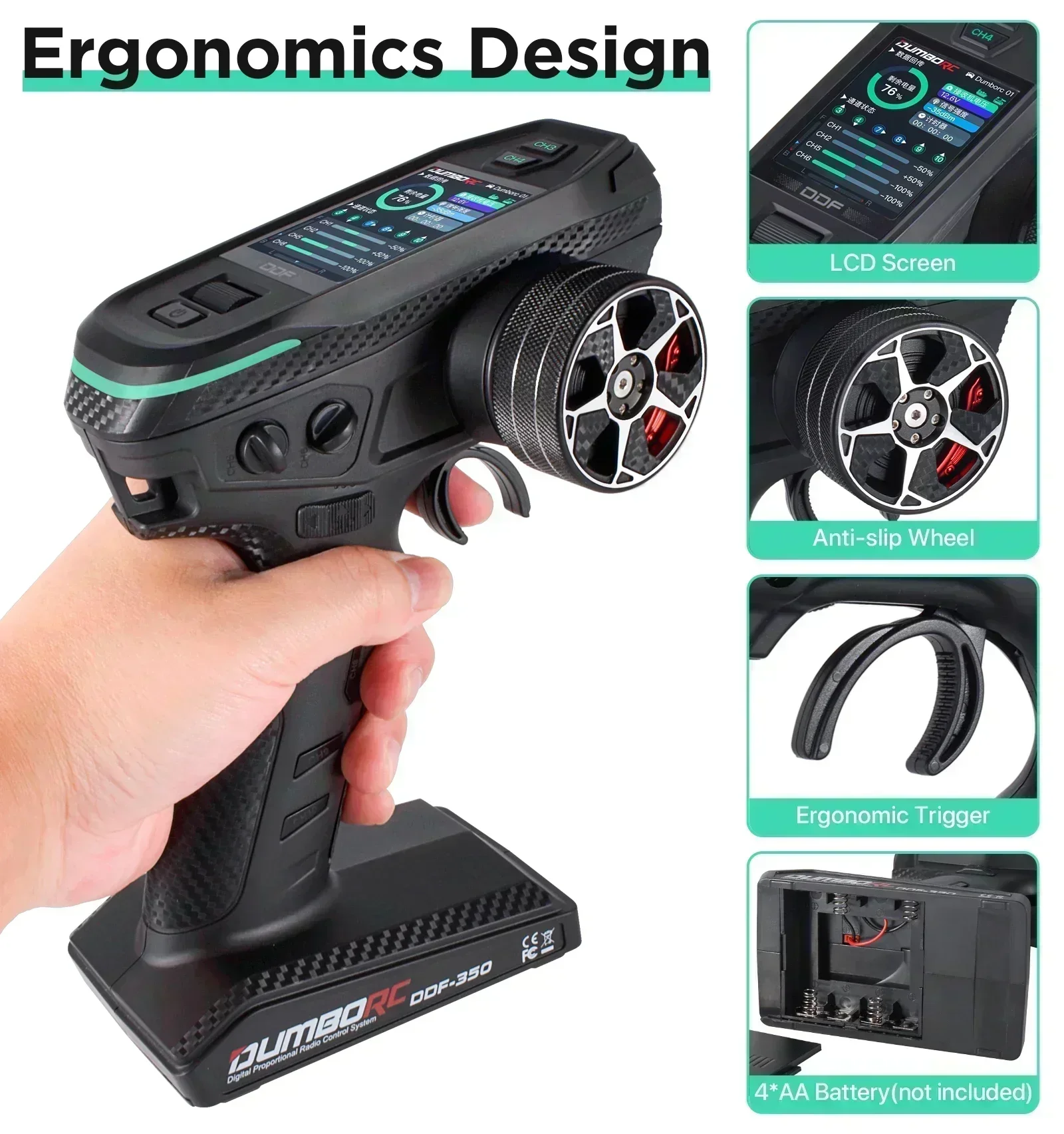 DUMBORC DDF-350 10CH RC Remote - Drone Racing Receiver 评论和价格