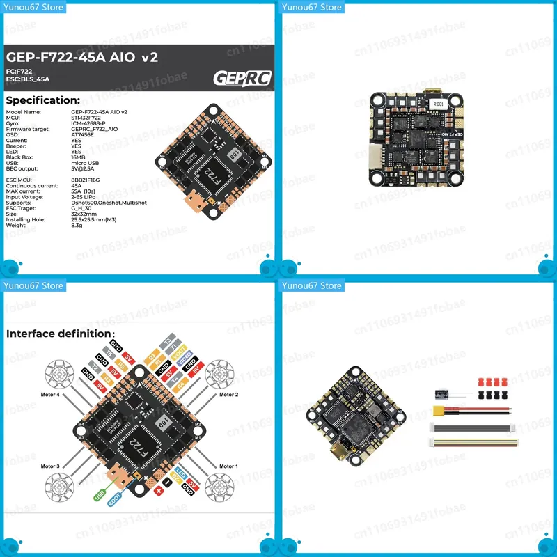 For GEPRC GEP-F722-45A AIO V2  - Drone Racing Flight Controller 评论和价格