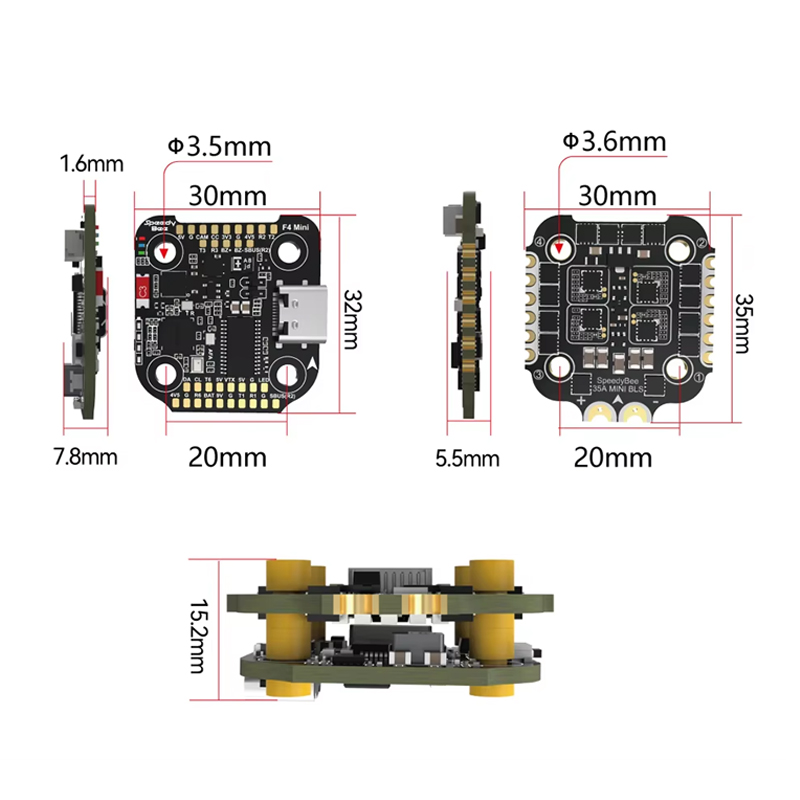 SpeedyBee F4 MINI Flight Contr - Drone Racing Flight Controller 评论和价格